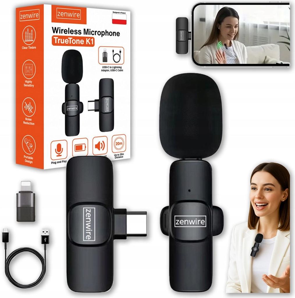 Mini-microphone - Microphone cravate - sans fil - Image du produit 