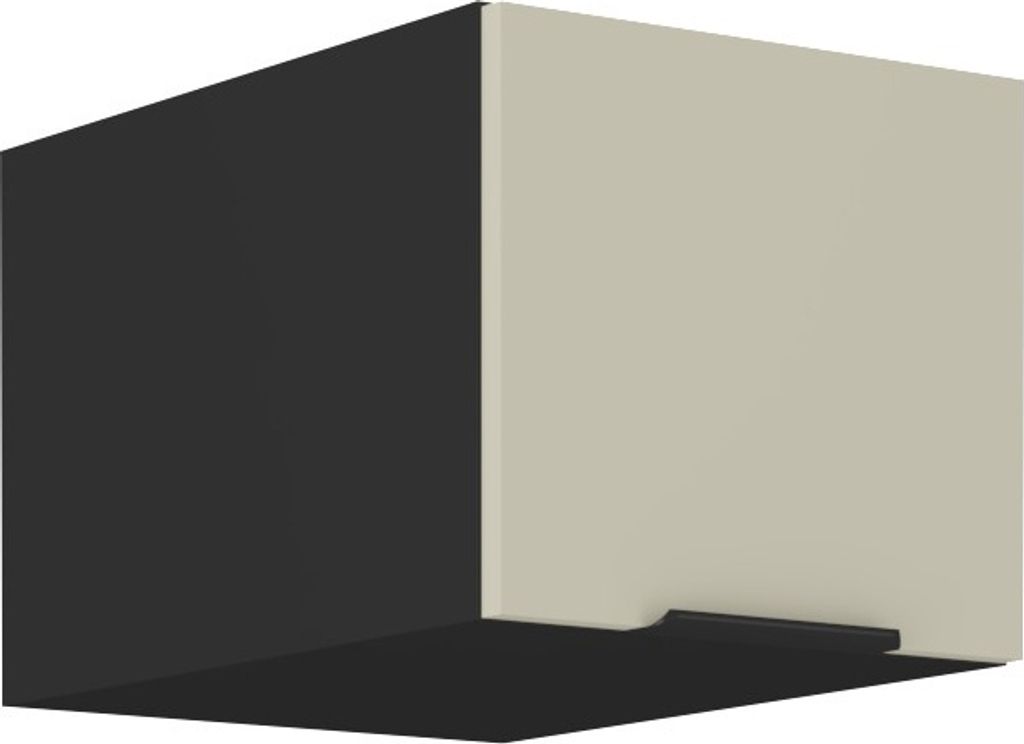 Oberschrank mit Klapptür AGAFIJA – Breite 40 cm, Cashmere / Schwarz
