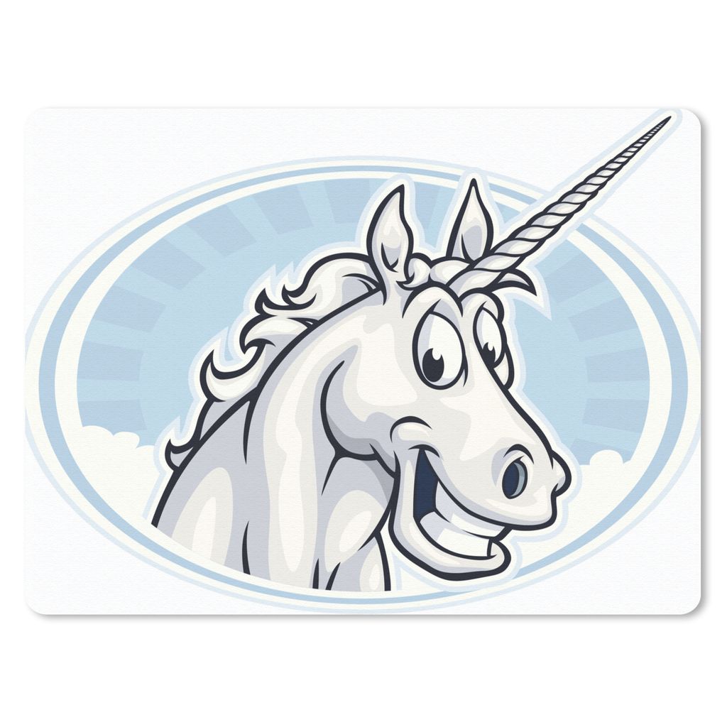 MuchoWow Mauspad Mousepad Illustration des Gesichts eines Einhorns - Mädchen - Kinder - Kinder 40x30 cm - Mousepads - Maus Mat - Pad - Mausunter...