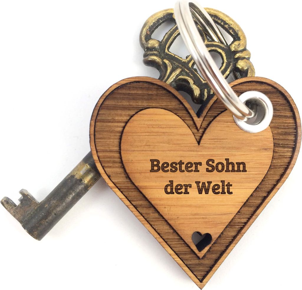 Mr. & Mrs. Panda Schlüssel Anhänger Sohn - Bambus - Geschenk, Schlüsselanhänger Für Damen, Verliebt, Liebe, Söhnchen, Glücksbringer, Herz, t...