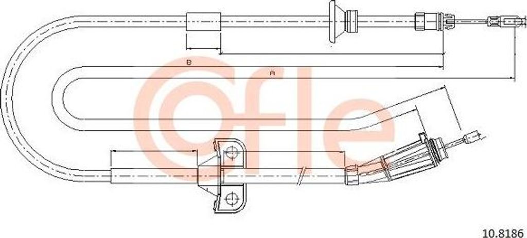 COFLE 10.8186 Seilzug, Handbremse OE 30793821 kompatibel mit S60