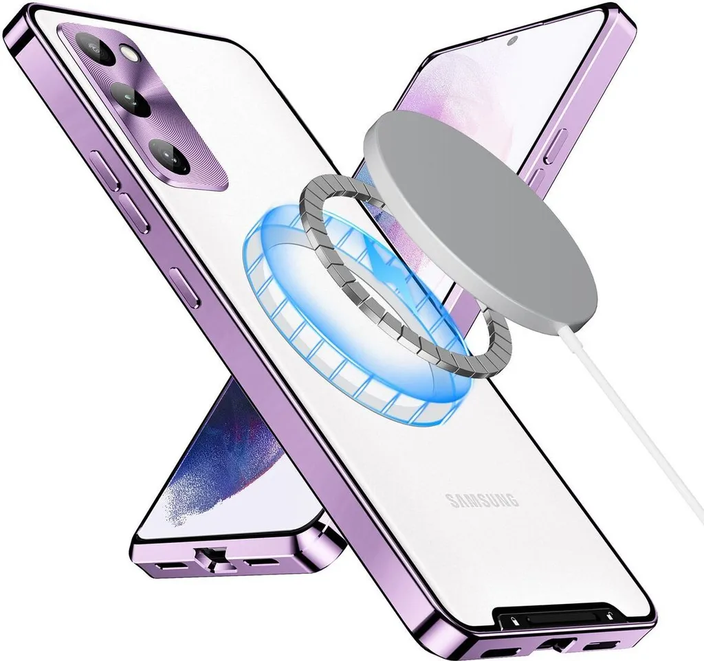 Custodia in metallo per Samsung Galaxy S20 FE 5G custodia traslucida opaca con bobina magnetica e protezione della fotocamera Viola