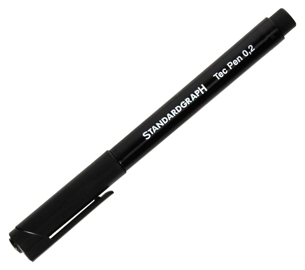Standardgraph Fineliner Tec Pen Linienbreite 0,2 mm, schwarz