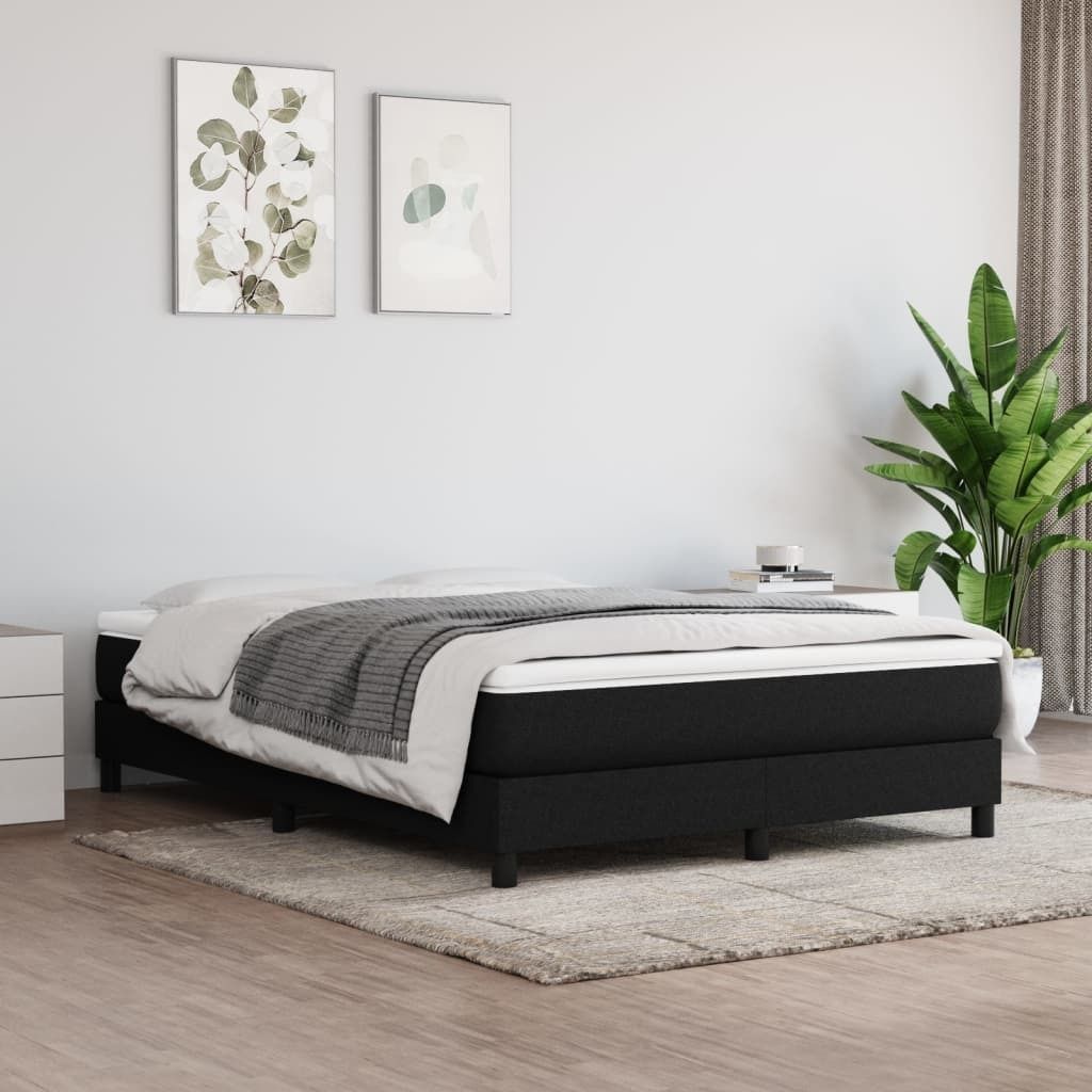 Best Möbel Bettrahmen inkl. Lattenrost - Boxspringbett mit Matratze Schwarz 140x200 cm Stoff - Klassische Betten CL4429147 3parcel