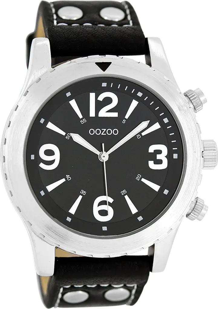 Oozoo UOC6113A Orologio Uomo Pelle Nera - Eleganza Analogica Quarzo