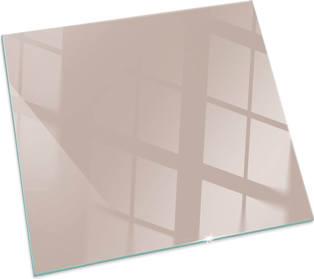 Farbe Hellbraun – Glasbodenplatte für – Kaminofen – Kaminplatte Glas – Schutzglas – Funkenschutzplatte –Glasbodenplatte Feuerfeste –...