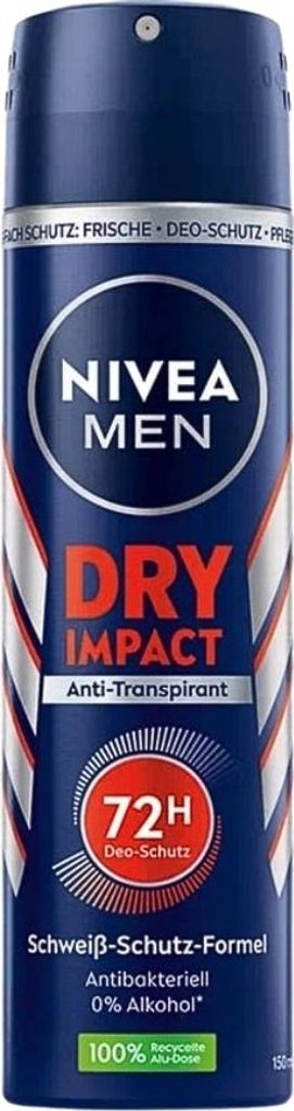 Nivea Men Deodorant Spray – Dry Impact – 48 Stunden Wirksamkeit – 150 ml - 1 Stück