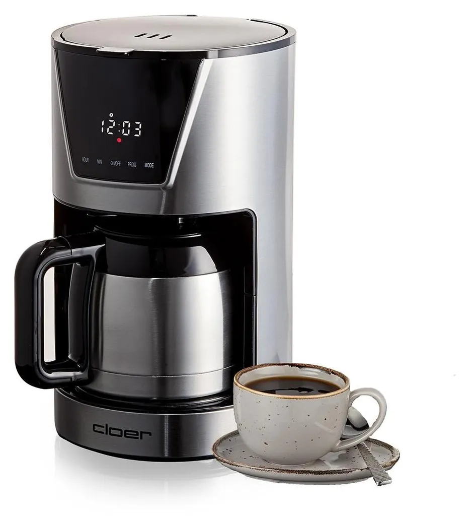 Cafetière filtre Cloer 5258 avec verseuse isotherme inox et écran LCD