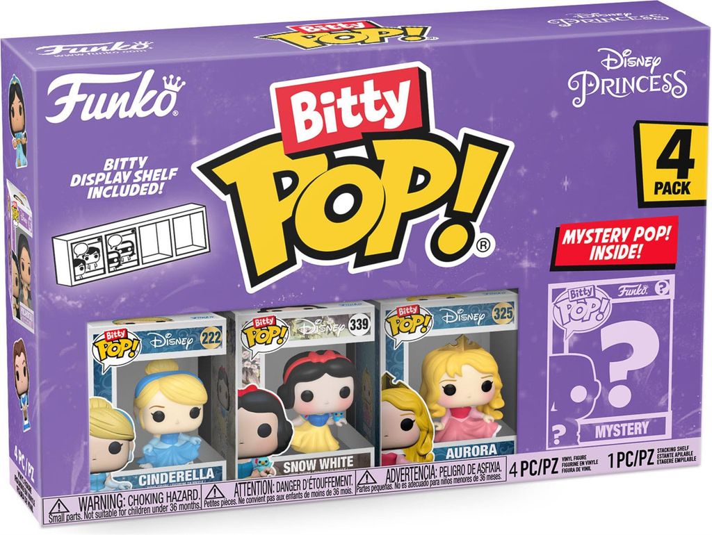 Blister 4 Figuren Bitty POP Disney Prinzessin Cinderella Produktbild 