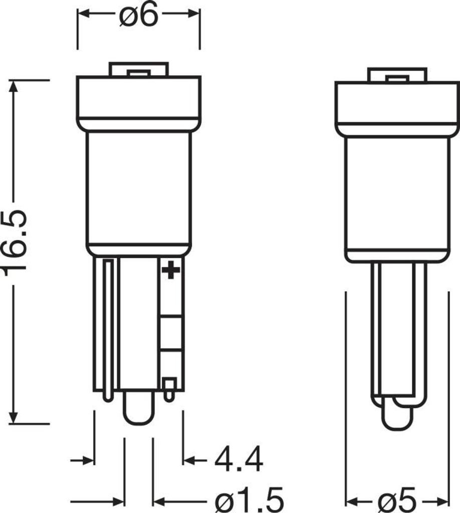 OSRAM Lampe Auto Beleuchtung SL W2 3W Weiß 6000 K Retrofit LED Spezialbeleuchtung für den Einsatz