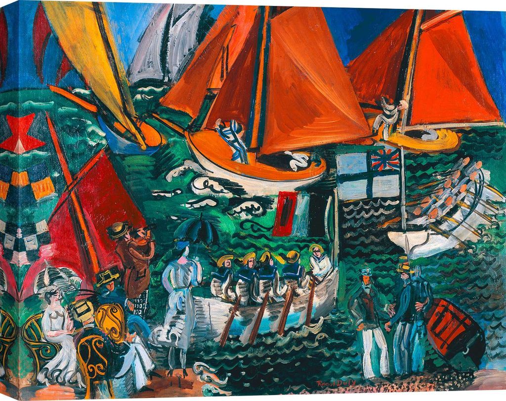 Kunstdruck auf Leinwand - Raoul Dufy, Nautisches Fest - 80 x 60 cm