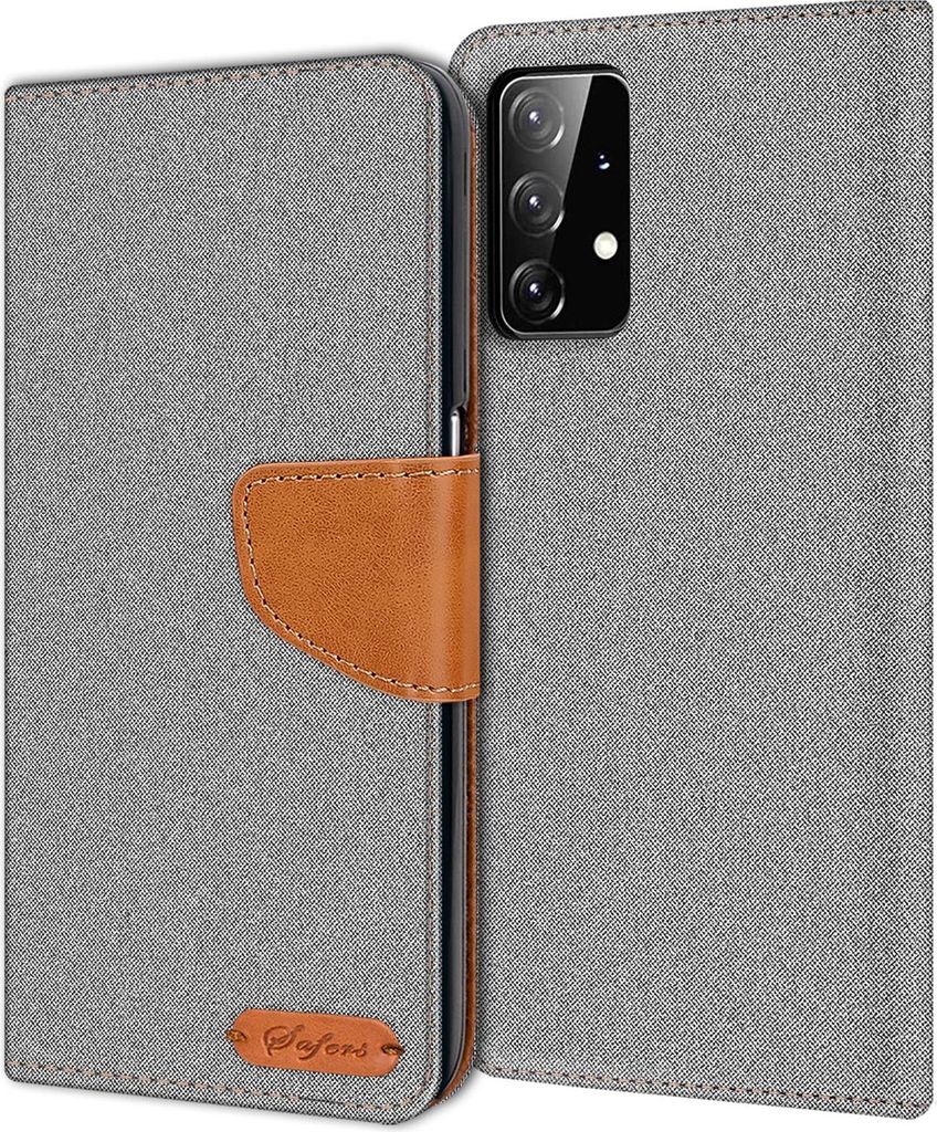 Handy Hülle Samsung Galaxy A52 / A52 5G Tasche Wallet Flip Case Schutz Hülle Stoff Cover