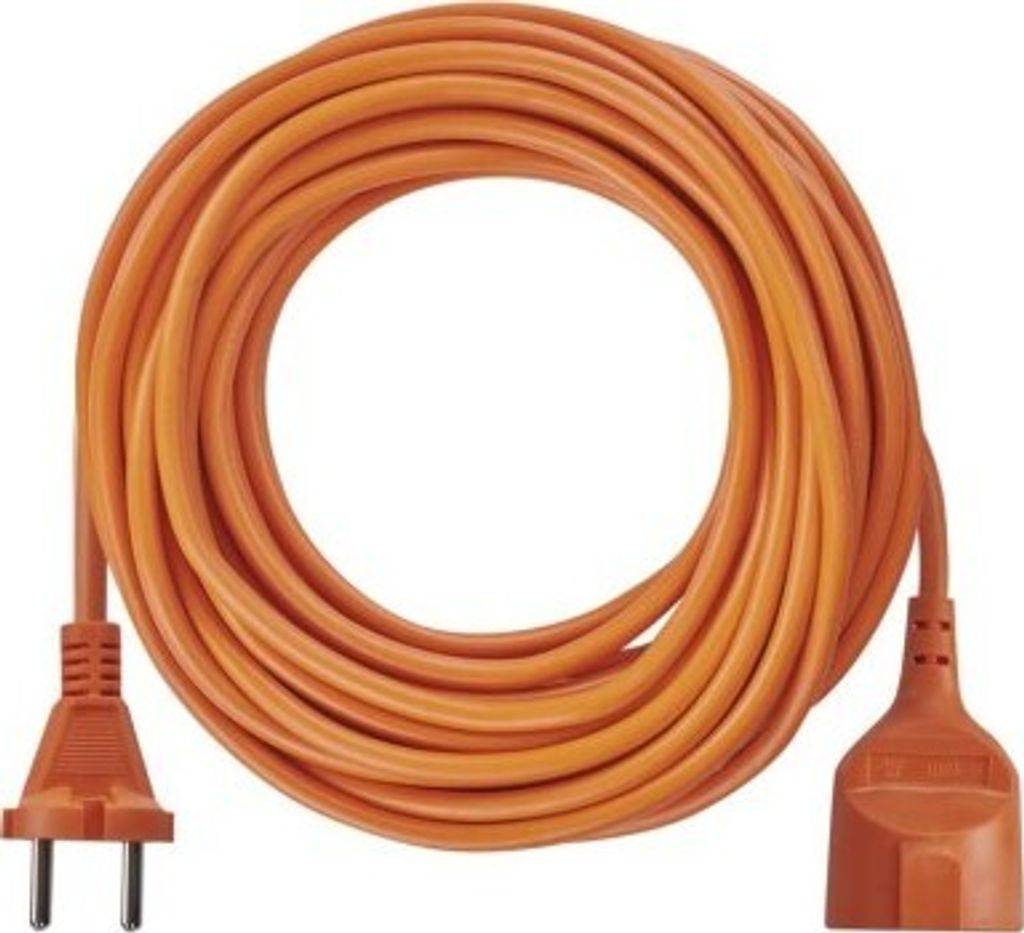 Emos Zweidraht beweglich Einspeisung 10 m / 1 Steckdose / orange / PVC / 230 V / 1 mm2