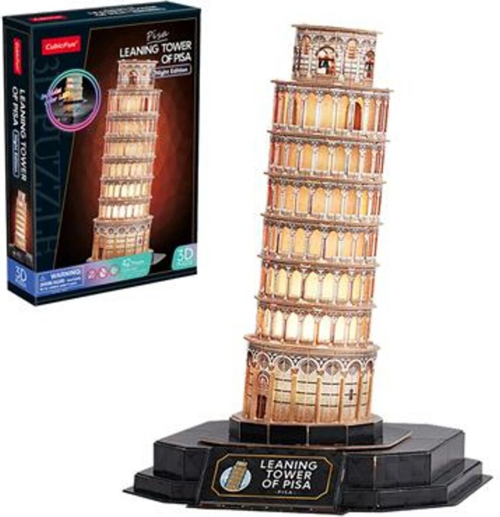 CubicFun Toren van Pisa - 3d Puzzel - Led