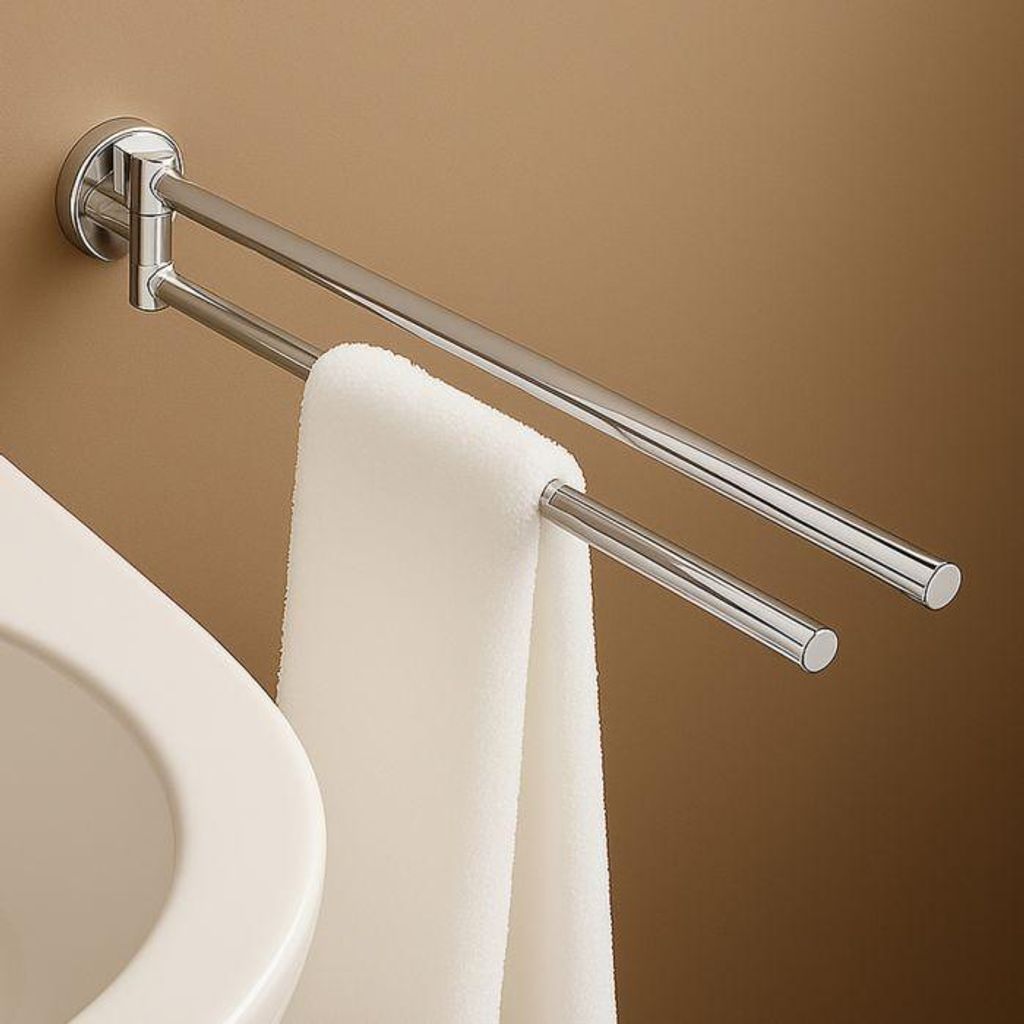 AquaCraft 100 Handtuchhalter ohne Bohren 10030045-00 44 cm, 2-armig beweglich, chrom