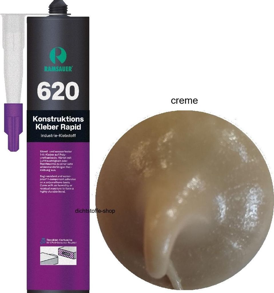 RAMSAUER 620 Rapid Industriekleber Creme 310 ml Kartusche Produktbild 