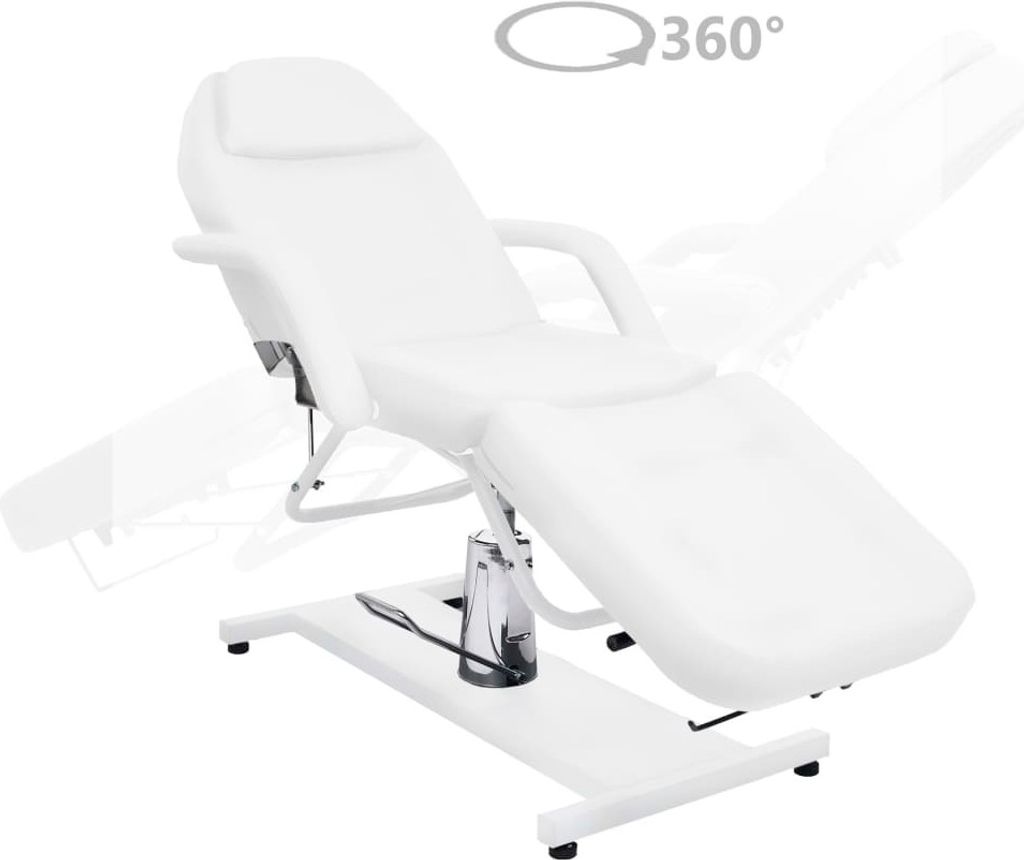 vidaXL Massagetisch Weiß 180x62x(87-112) cm Produktbild 