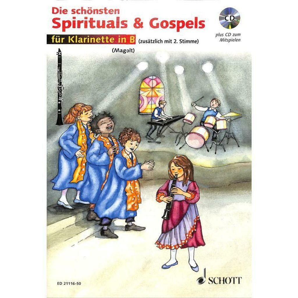 Die schönsten Spirituals & Gospels, 1-2 Klarinetten, m. Audio-CD