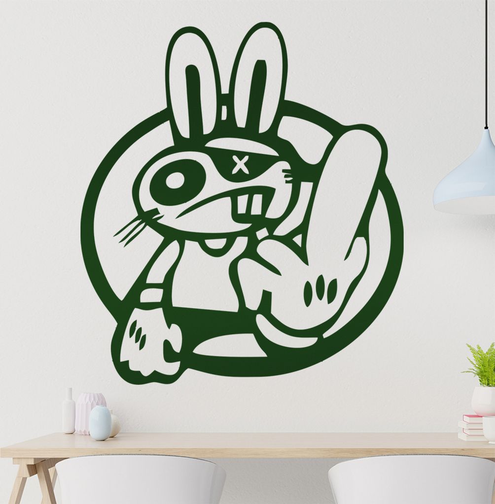 Drift Haase Fuck You Wandtattoo in 6 Größen - Wandaufkleber Wall Sticker - Dekoration, Küche, Wohnzimmer, Schlafzimmer, Badezimmer