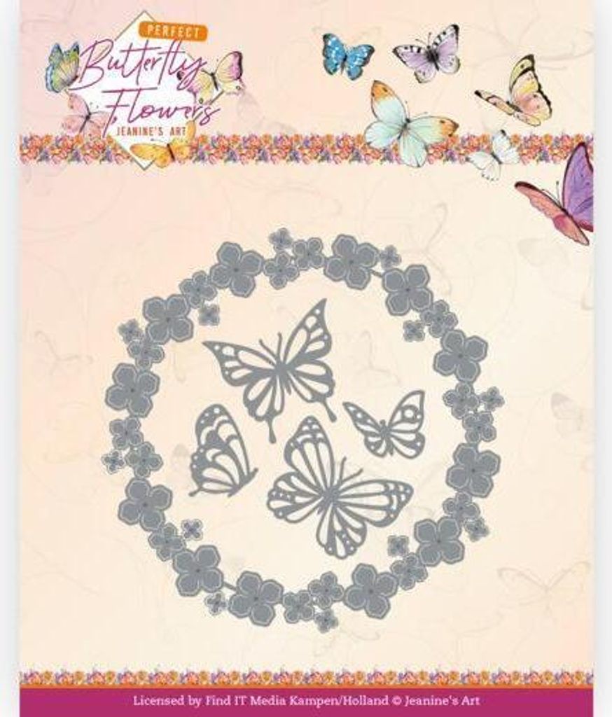 Stanzschablone - Jeanines Art - Schmetterlings Blumen - Produktbild 