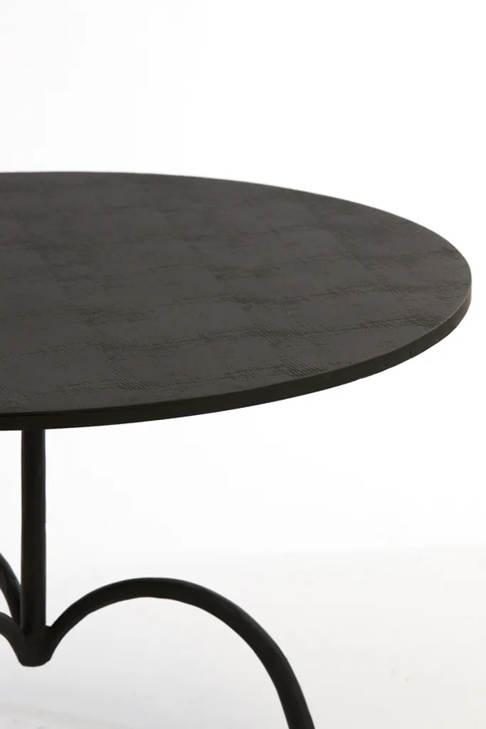 Table basse SAMOA noir mat Ø64 cm Light & Living structure métal robuste - 8
