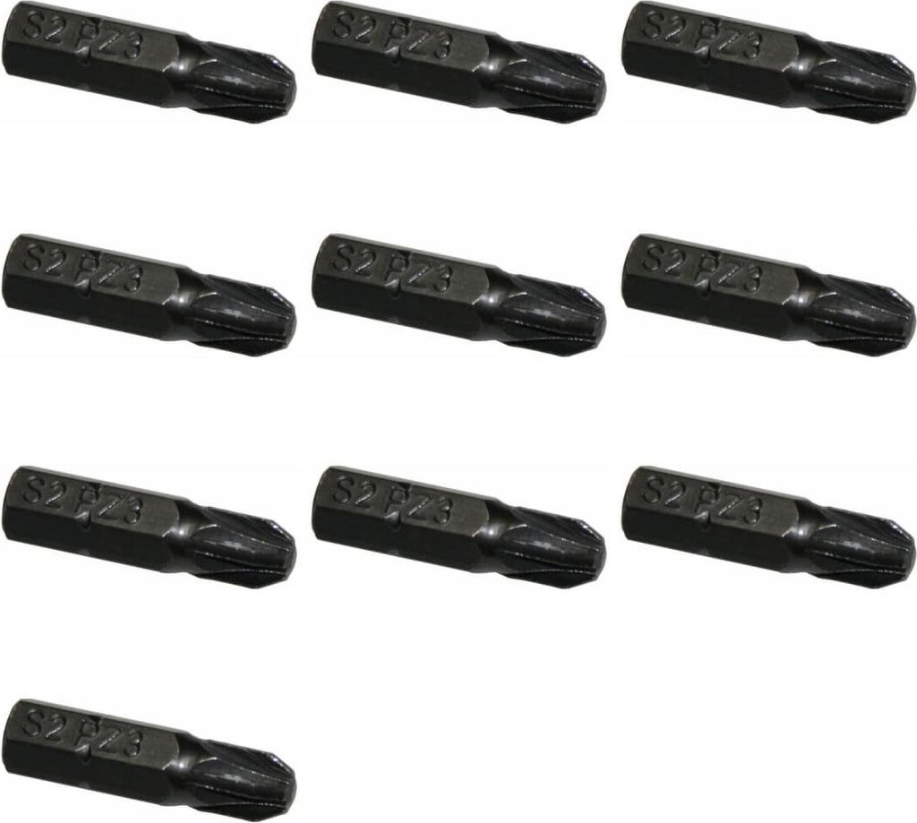 10 Stück PZ3 Kreuz Bit 25mm Kreutz Bits aus S2 Stahl 10er Pack
