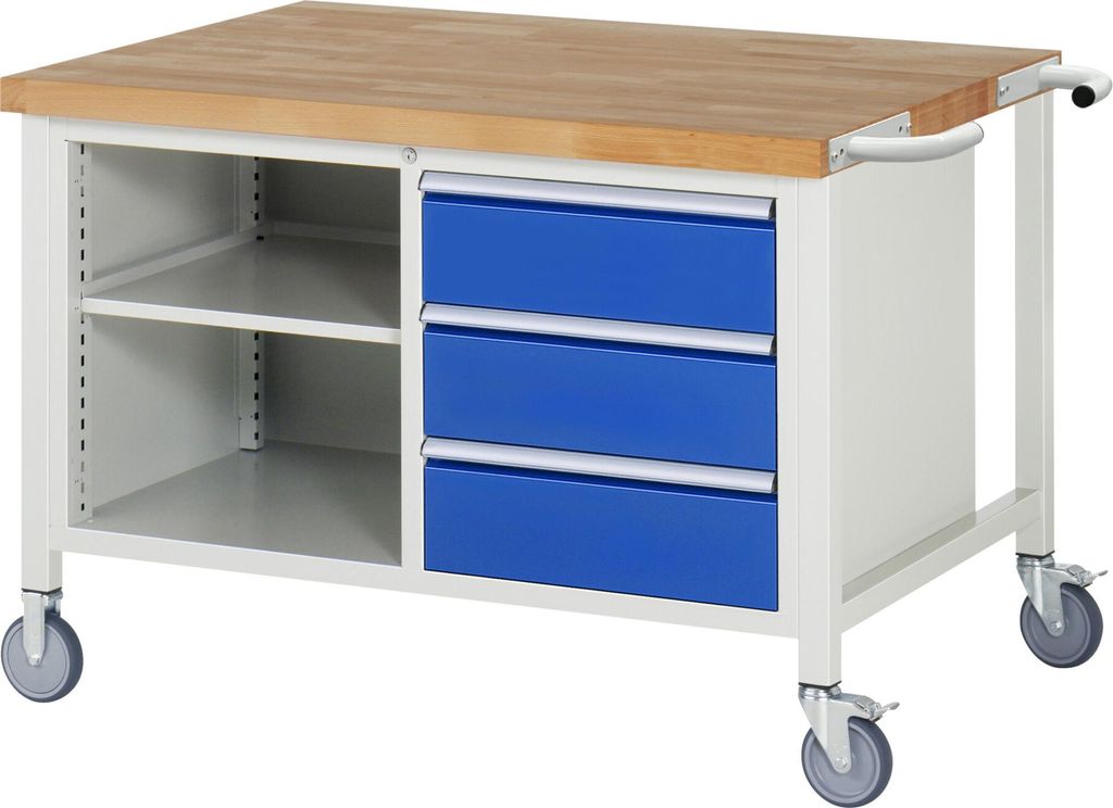 Rau Fahrbare Werkbank 8462, B1250xT900xH880mm, 3x Schublade-TA