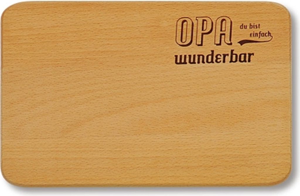 KESPER 85012 Schneidebrettchen aus Buche - Opa du bist Produktbild 