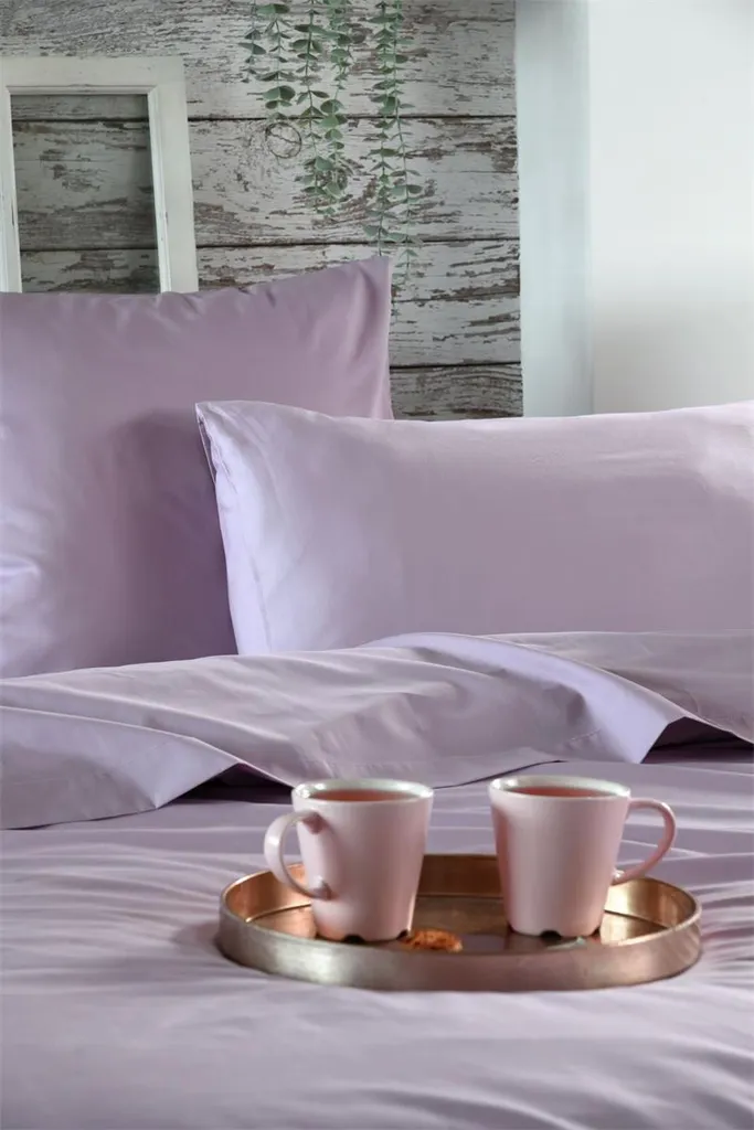 Housse de couette en percale de coton uni Elysée - Qualité hôtelière - 2