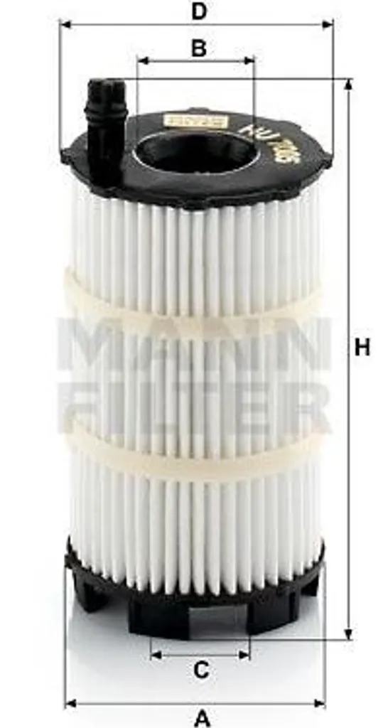 Filtre à huile haute capacité MANN HU 7005 x compatible Audi et Touareg
