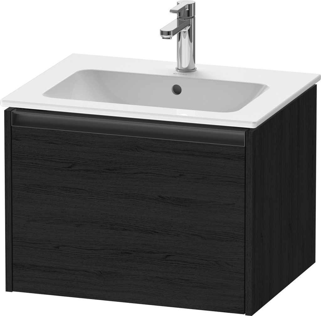Duravit Ketho.2 Wastafelonderkast 61x48x44 cm Mat Eiken (zwart)