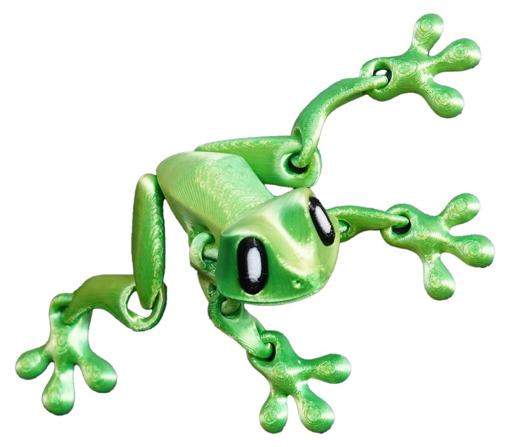 Bewegliche Gelenke Frosch-Kühlschrankmagnet, 3D-gedrucktes Frosch-Fidget-Toy, bewegliche Tiermodellfigur, magnetische Kühlschrank-Frosch-Dekoration