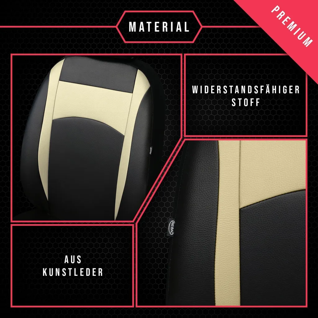 Set Coprisedili Auto per VW Golf 6 Beige - Protezione Universale Nuova - 7