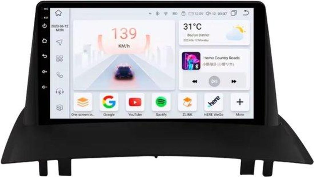 Autoradio mit Bluetooth und CarPlay für Renault Megane 2 (2002–2009) – Kompatibel mit Apple und Android – Stereoanlage – Navigationssystem...