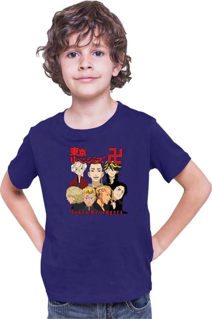 Kinder T-Shirt Japan Anime Manga Tokyo Anime Revengers Plus, 12-13 Jahr - 152 / Dunkelblau