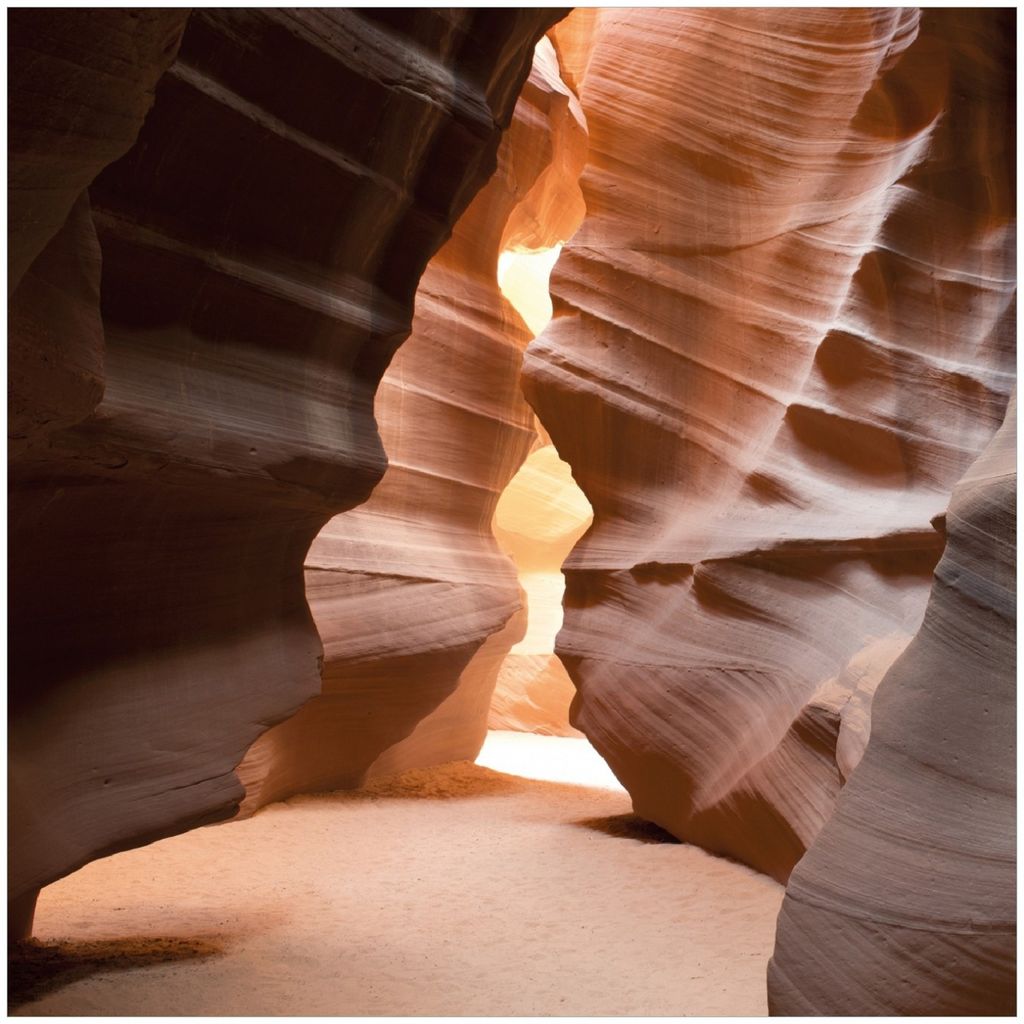 Wallario Memoboard Magnettafel aus Glas, Größe 50 x 50 cm, Motiv Antelope Canyon Arizona USA
