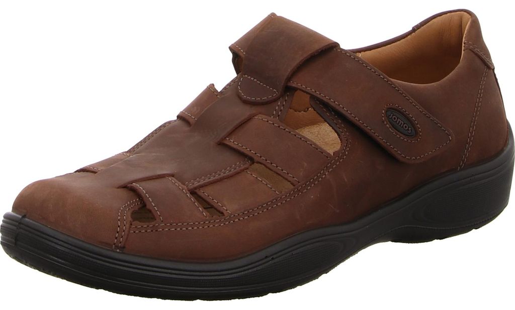 Jomos Slipper gelocht gefloch. modisch in braun, Gr. 44
