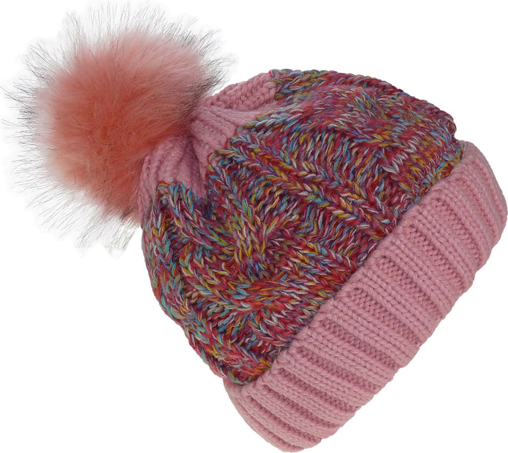 Dehnbare Outdoor Mütze mit Bommel und Futter, Einheitsgröße, in 6 Farben