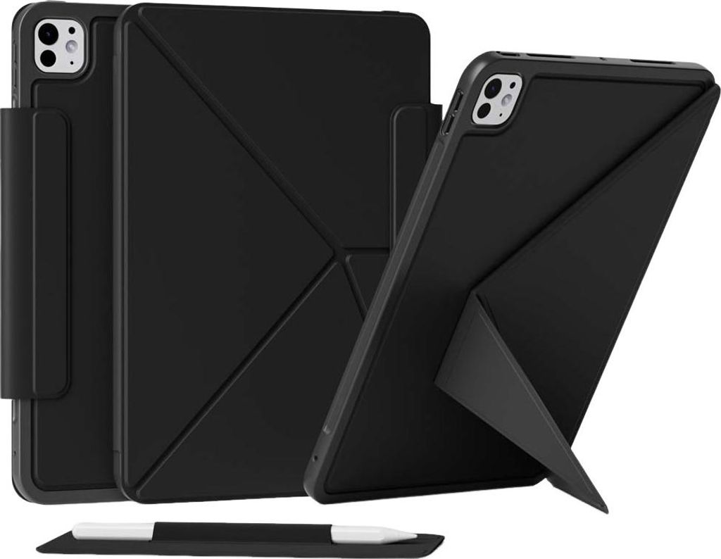 INF Magnetische Kunstlederhülle für iPad Air - Schwarz, 11 Zoll, 1 Stück