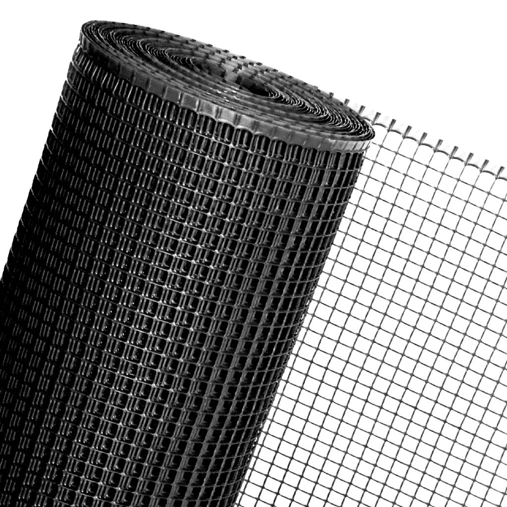 MASCHENGEWEBE in 0,6m x 10m schwarz Kunststoffzaun Geflügelzaun