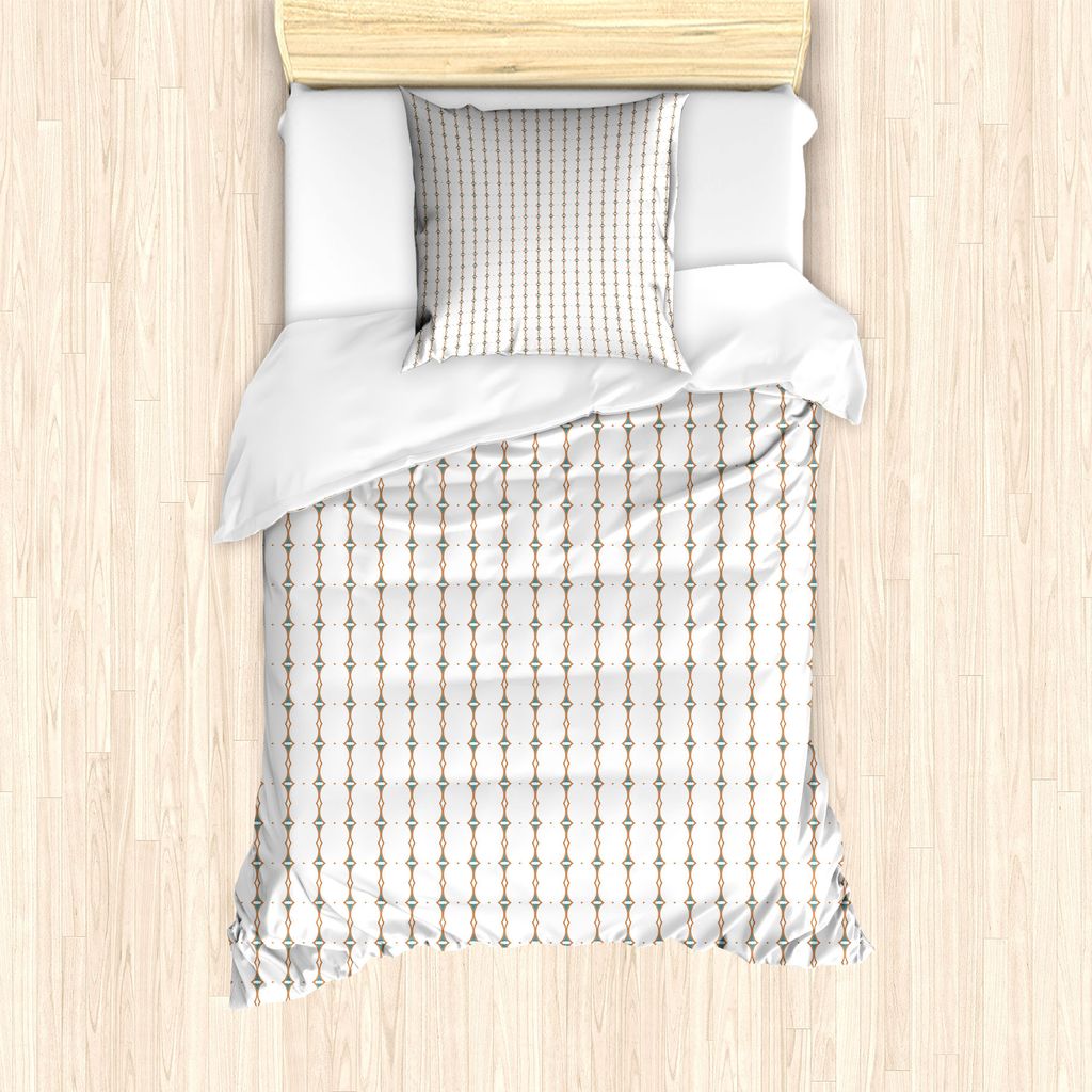 ABAKUHAUS geometrisch Bettbezug Set für Einzelbetten, Vertikale Streifen Motive, Milbensicher Allergiker geeignet mit Kissenbezug, 135 cm x 200 cm...