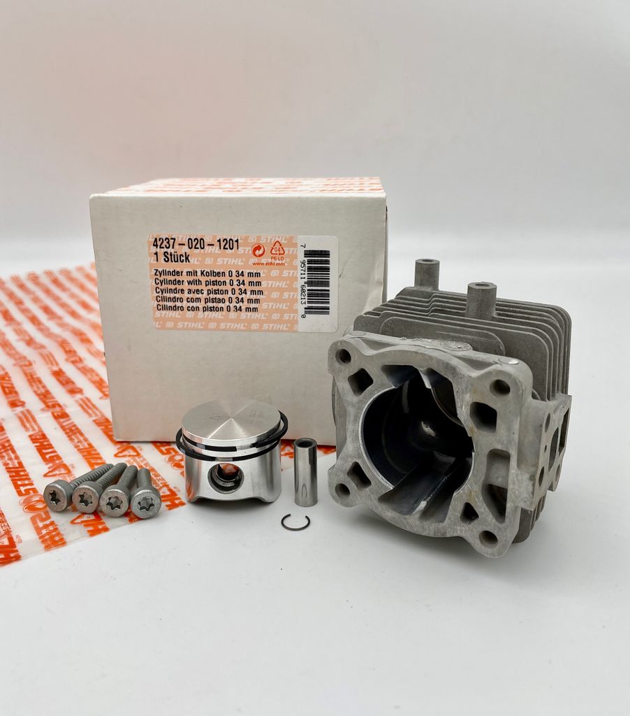 Cylindre + piston d'origine STIHL Ø 34 mm HS 81, HS 86, Image du produit 