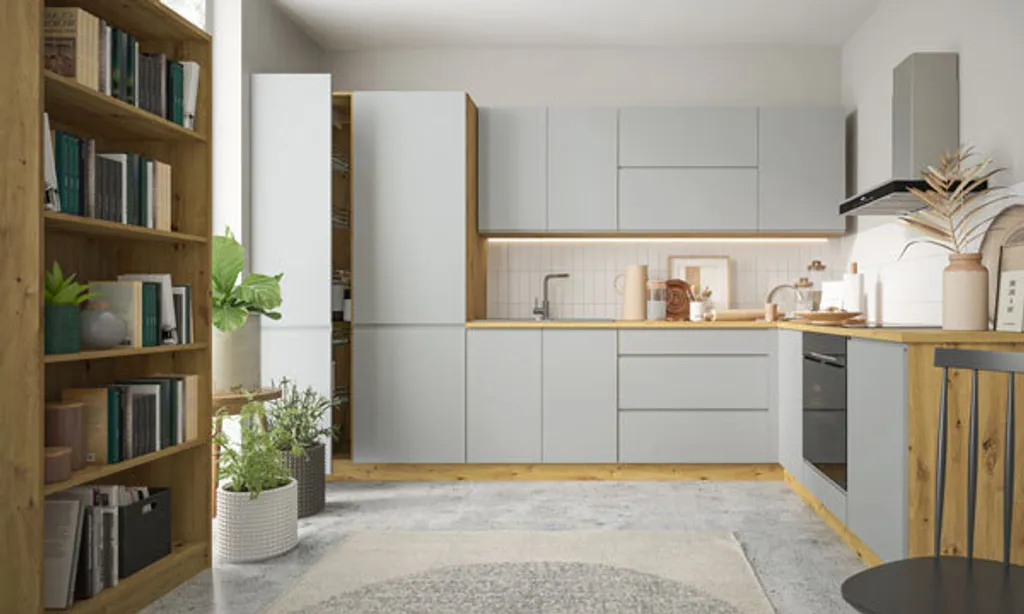 Mobile Pensile 30x36 Grigio Antracite Opaco e Rovere Avellino - 9