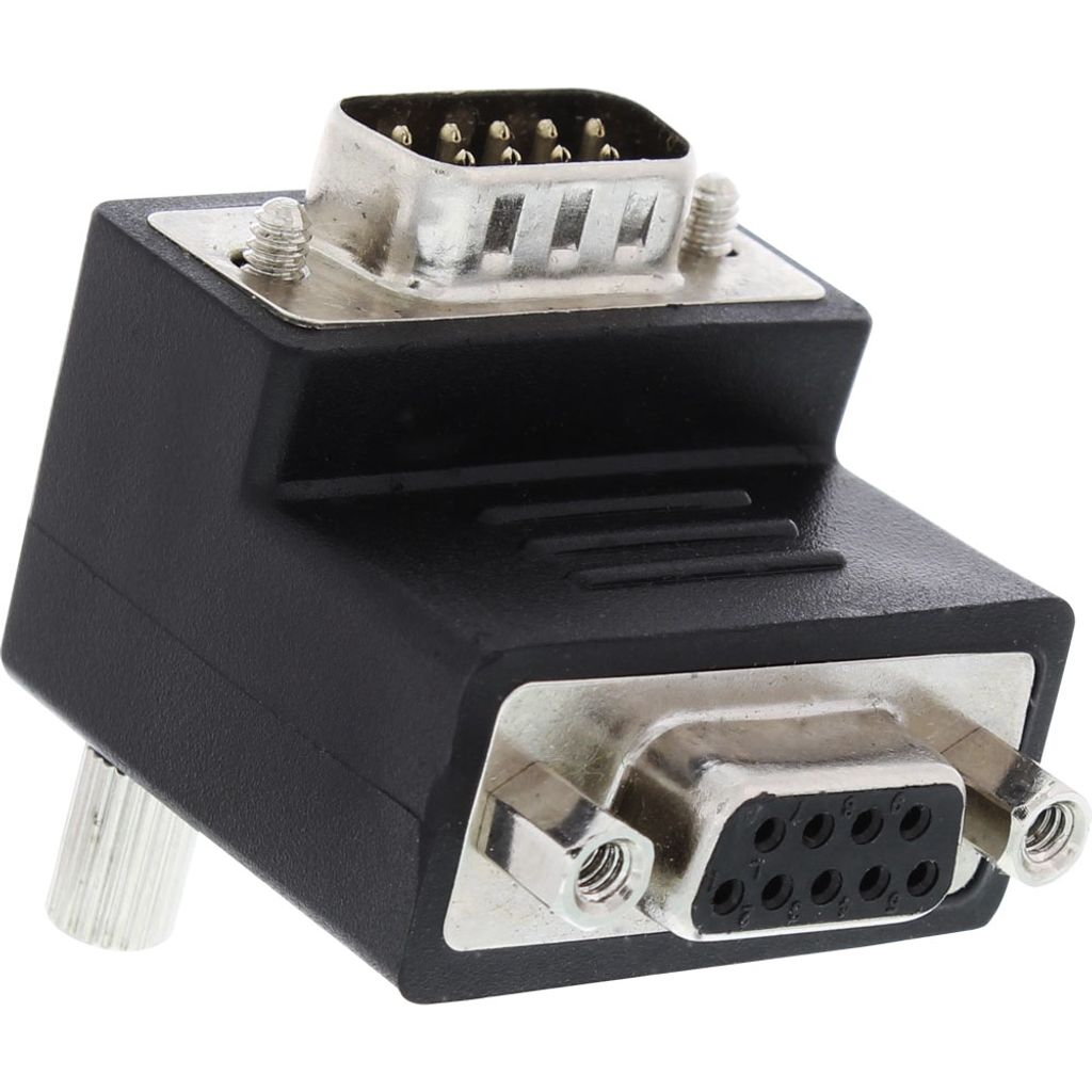 InLine Adapter, 9pol Sub D Stecker an Buchse, gewinkelt