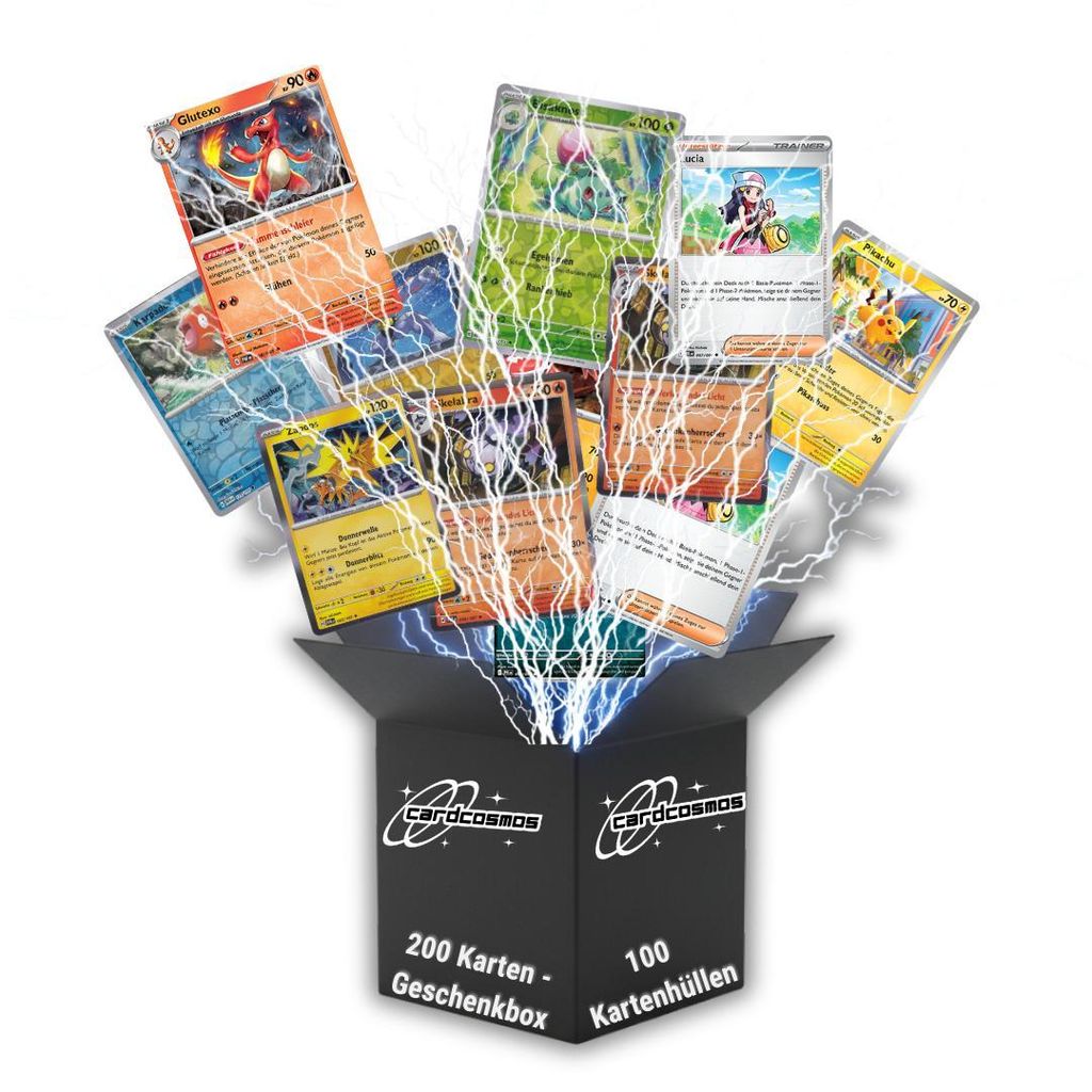 Pokémon Karten Set Deutsch – 200 Karten inkl. 25 Holo + 100 Produktbild 