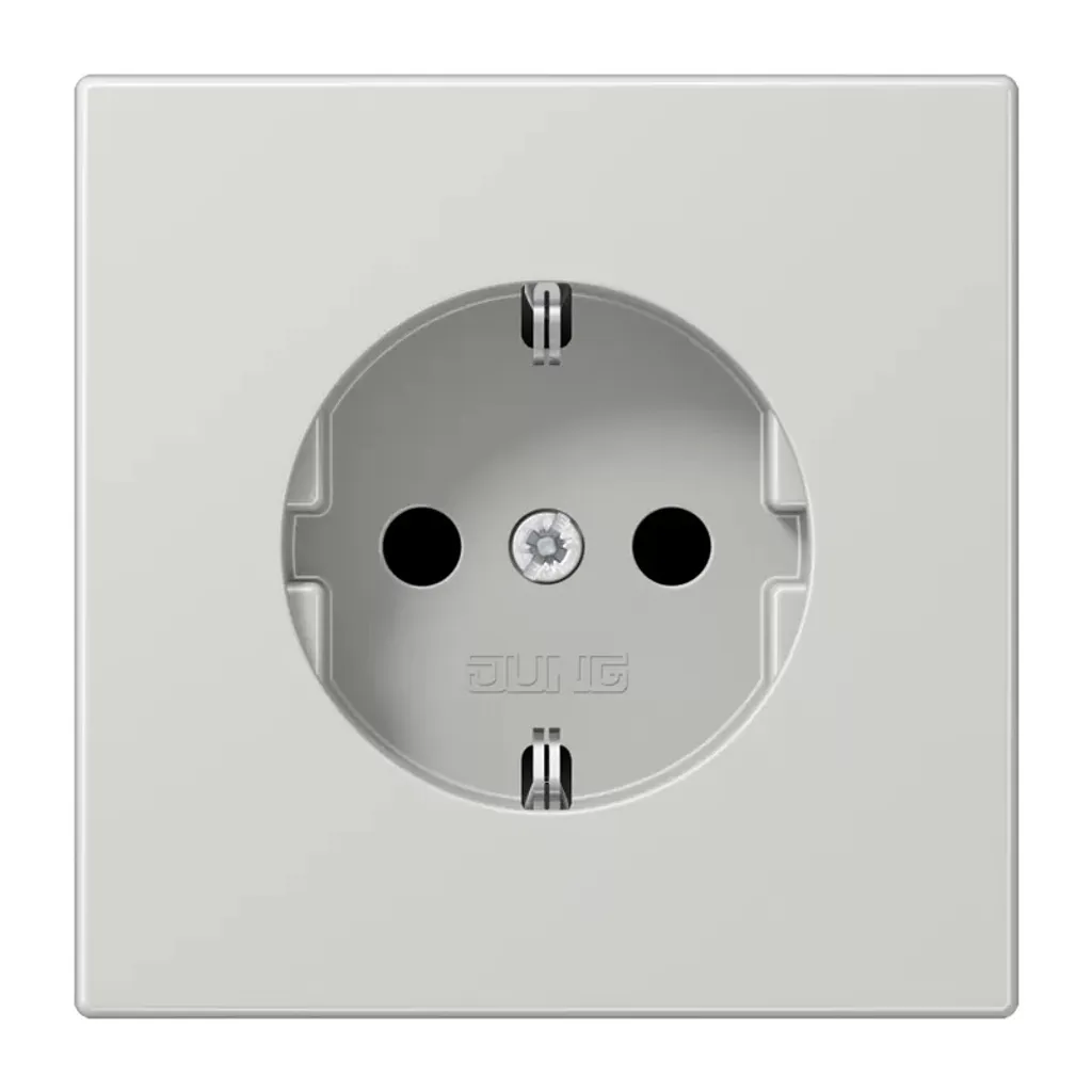 Prise Jung LS 1520 KI LG - SCHUKO Safety Plus Gris Clair Série LS 990