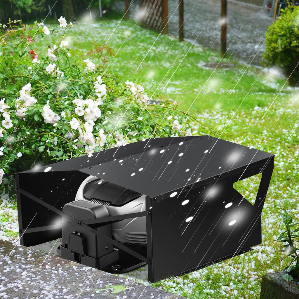 Hebitod Rasenmäher Garage 78*60*34CM Abdeckung Garagen Dach Überdachung Mähroboter Dach