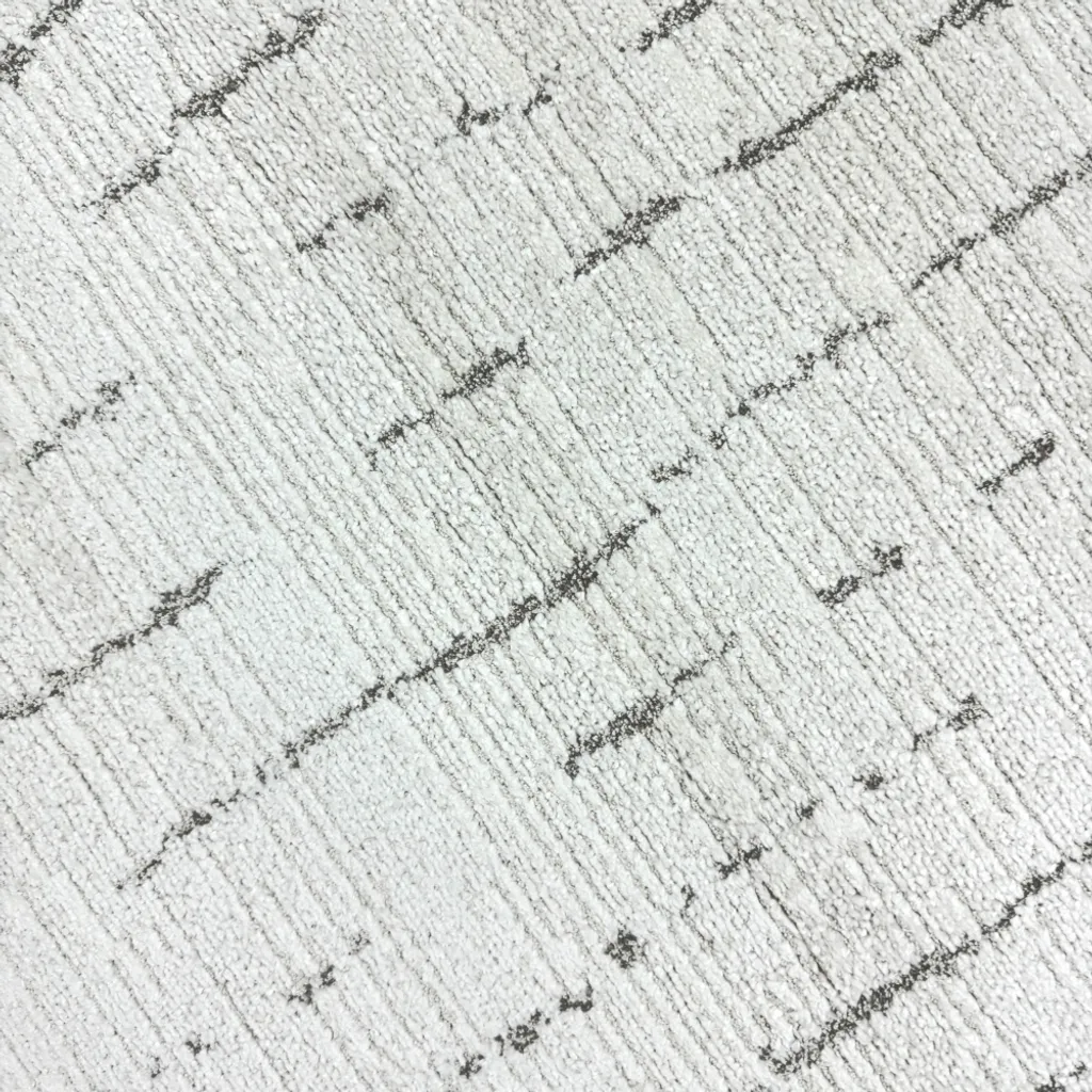 Tapis de Chambre Rectangulaire 120x170 cm à Rayures Beige et Noir