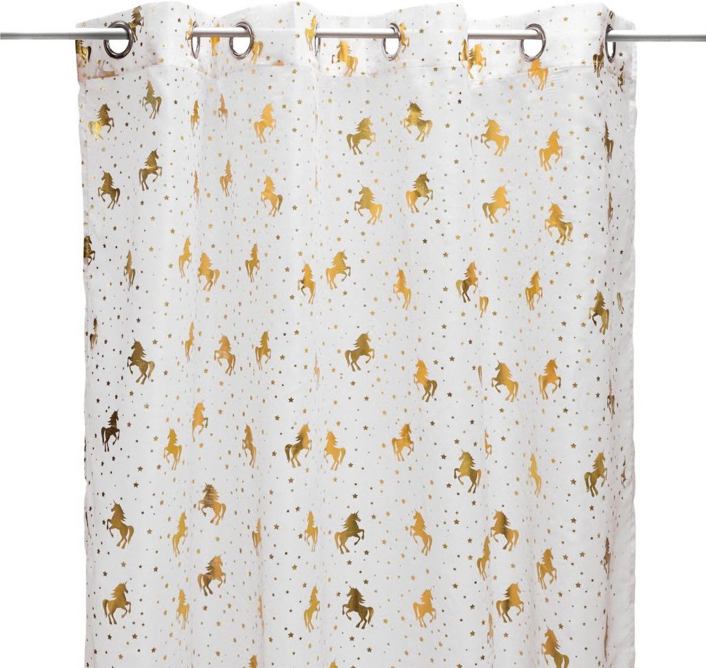 Gardine für Kinderzimmer UNICORN, 140 x 250 cm, rosa mit Produktbild 