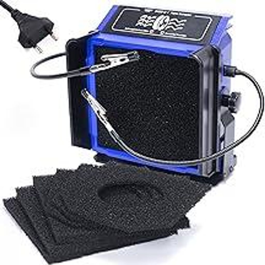 WEP 948DQ-I Lötrauchabsaugung Rauchabsauggerät mit Doppel-Filterung, Helfenden Händen, einstellbarem Neigungswinkel, Schutzblechen für Lötstat...